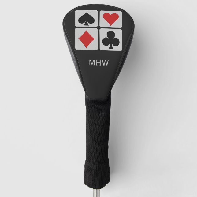 Card Player custom monogram driver cover (Front)