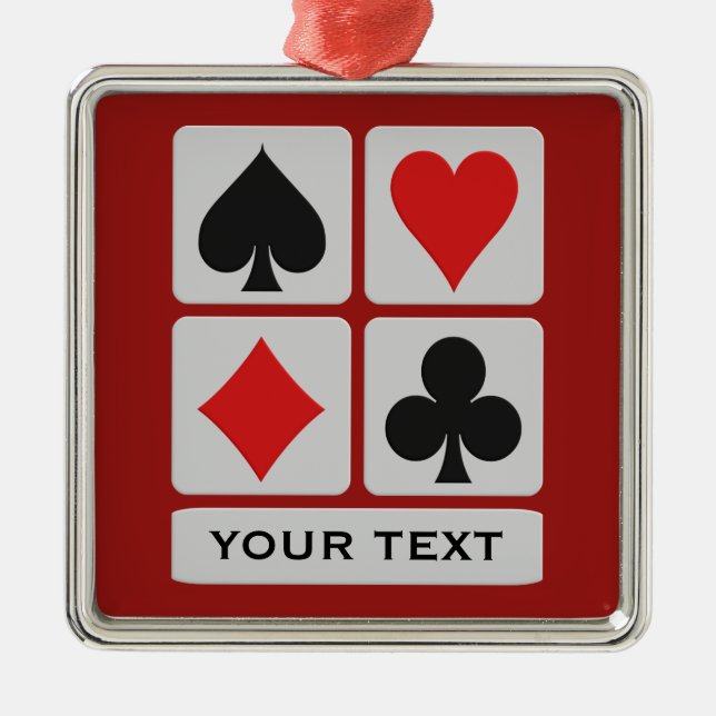 Card Player custom ornaments (Front)