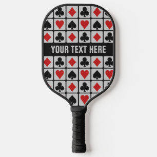 Card Player custom text Pickleball Paddle