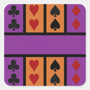 Card Player stickers, customise Square Sticker