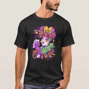 Card Player Woman Carnival Mask Fancy Dress Costum T-Shirt