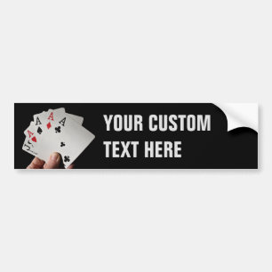 Card Player / YOUR PHOTO custom bumpersticker Bumper Sticker