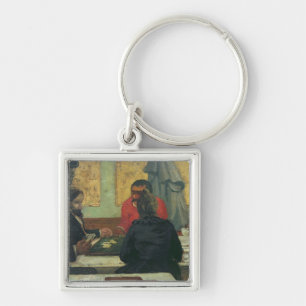 Card Players, 1883 Key Ring