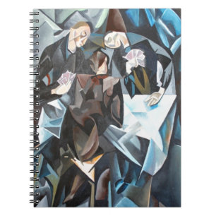 Card Players and Poker Faces Spiral Notebook