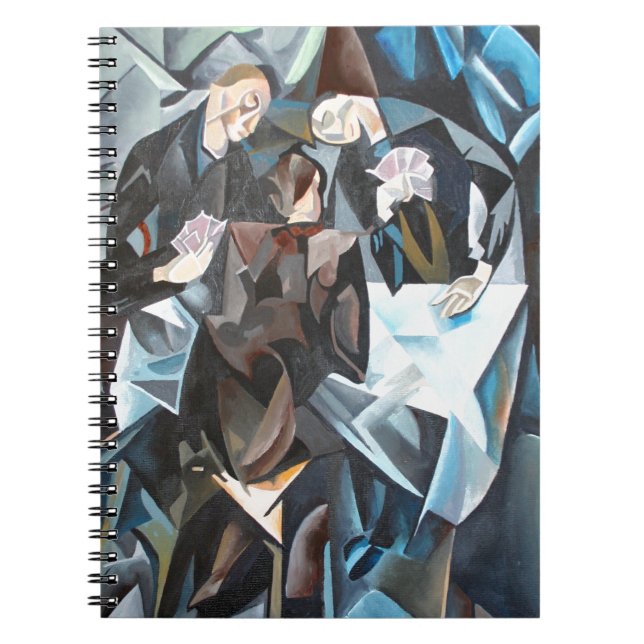 Card Players and Poker Faces Spiral Notebook (Front)