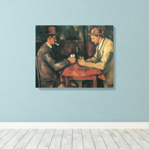Card Players by Paul Cezanne, Vintage Fine Art Canvas Print