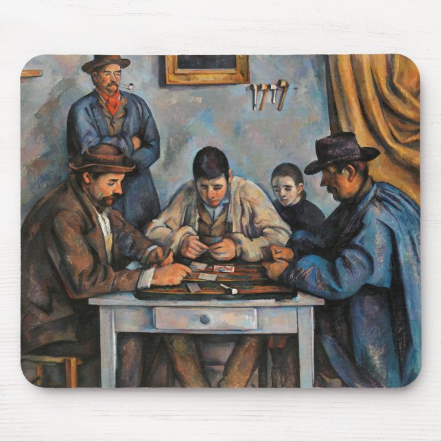 Card Players Paul Cezanne Painting Art Mouse Pad (Front)