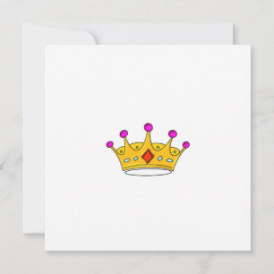 Card, princess, prince, crown cute card
