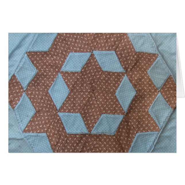 Card - Quilt pattern - Castle (Front Horizontal)