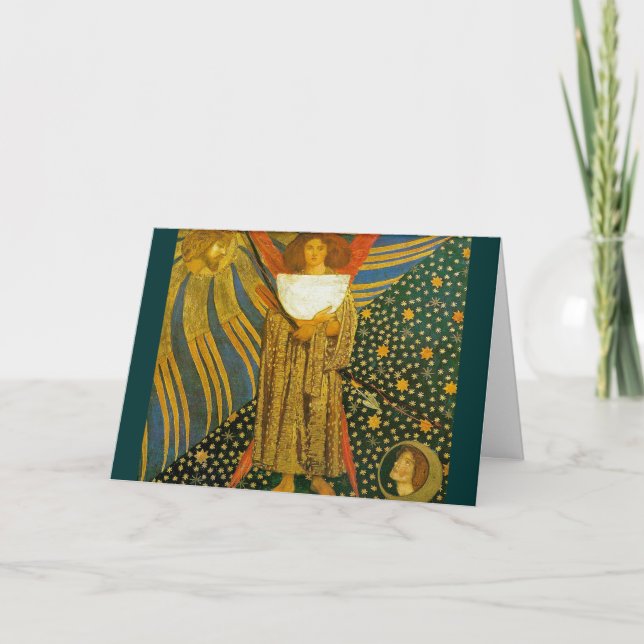 Card:  Rossetti's Painting of Love Holiday Card (Front)