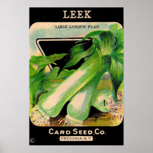 Card Seed Company envelope cover - leeks Poster