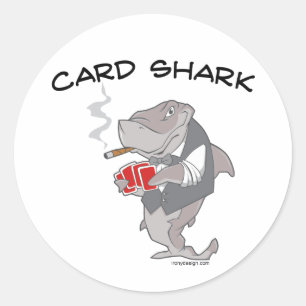 Card Shark Classic Round Sticker
