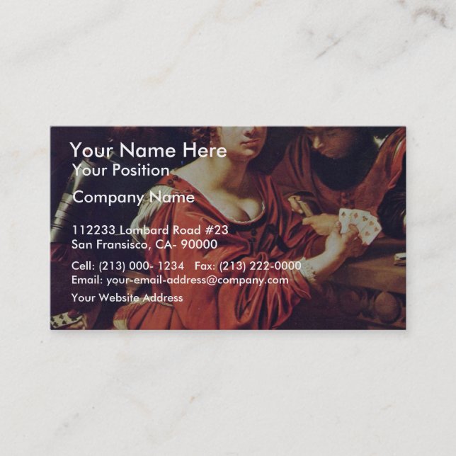 Card Sharps And Fortune Teller Detail By Régnier N (Front)