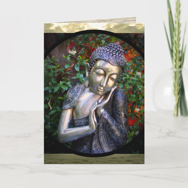 Card | Silver Buddha Birthday (Front)