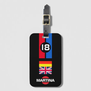 Card Slot RACING Luggage Tag
