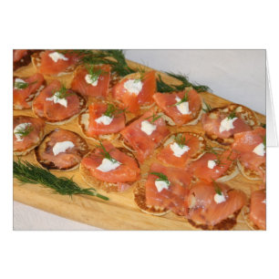 Card, "Smoked Salmon Canapes"