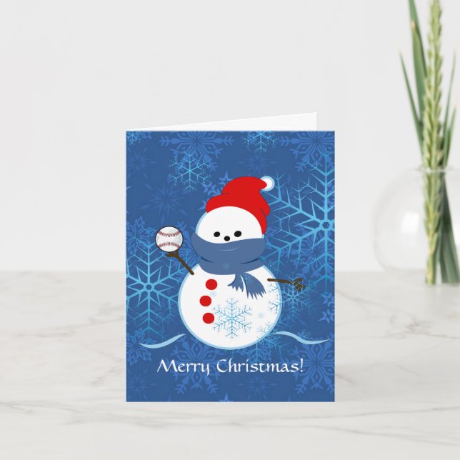 Card - Snowman Baseball (Front)
