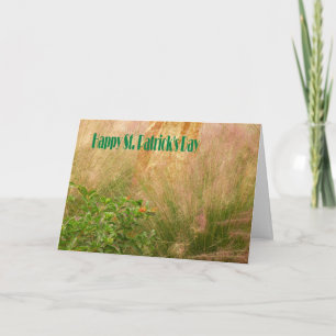 Card St. Patrick's Day with Plants