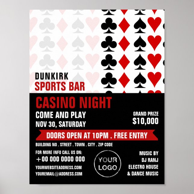 Card Suits, Casino Night, Gaming Industry Poster (Front)
