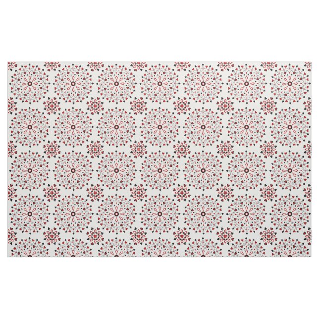 Card Suits Mandala Fabric (Fat Quarter)