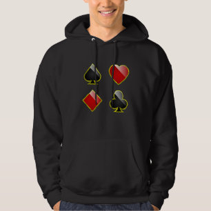 Card Suits Spades Hearts Clubs Diamonds for All Ca Hoodie