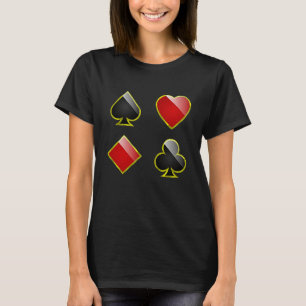 Card Suits Spades Hearts Clubs Diamonds for All Ca T-Shirt