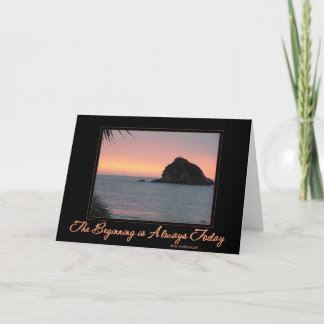 Card: Sunset Sunrise Inspirational message Card