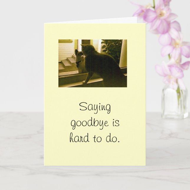 Card - sympathy - Saying goodbye is hard (Orchid)