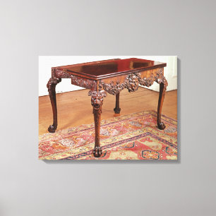 Card table, c.1740 canvas print