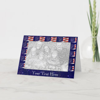 Card Template - American Flag Border
