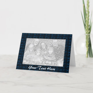 Card Template - Blue Starburst Border