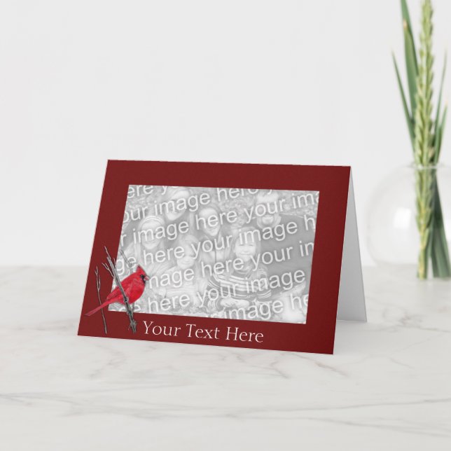 Card Template - Cardinal Bird (Front)