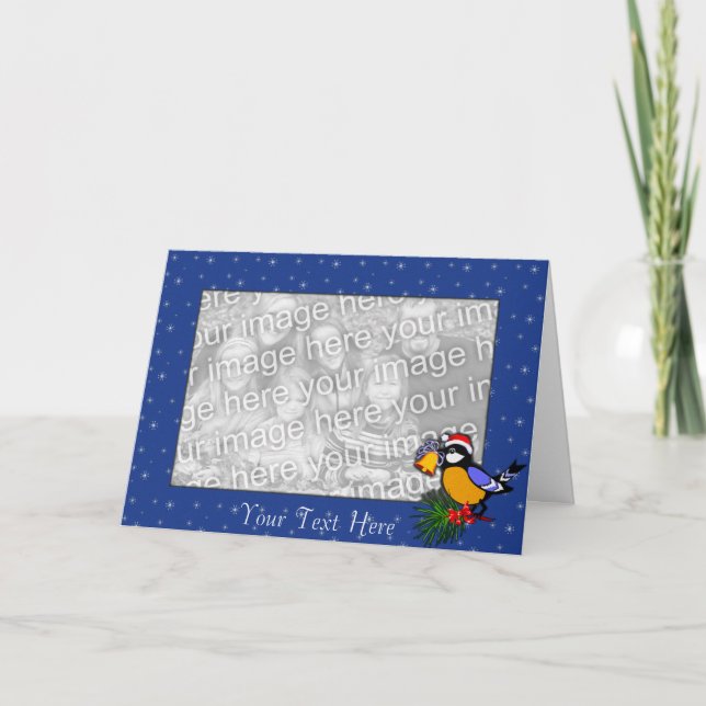 Card Template - Christmas Bird (Front)