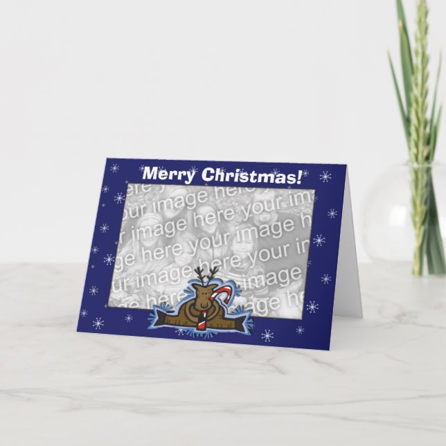 Card Template - Christmas Reindeer (Front)