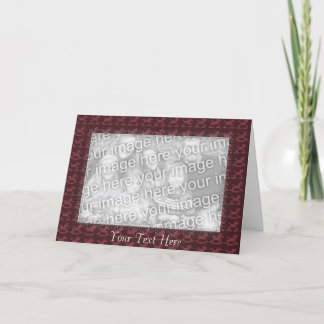 Card Template - Cranberry Red Mosaic Tile