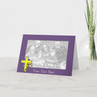 Card Template - Cross Easter Lily