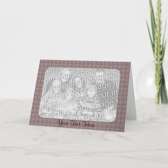 Card Template - Flower Border (Front)