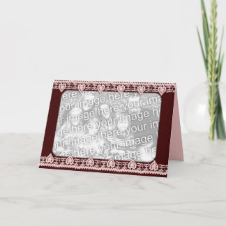 Card Template - Lace Hearts