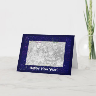 Card Template - New Year Fireworks