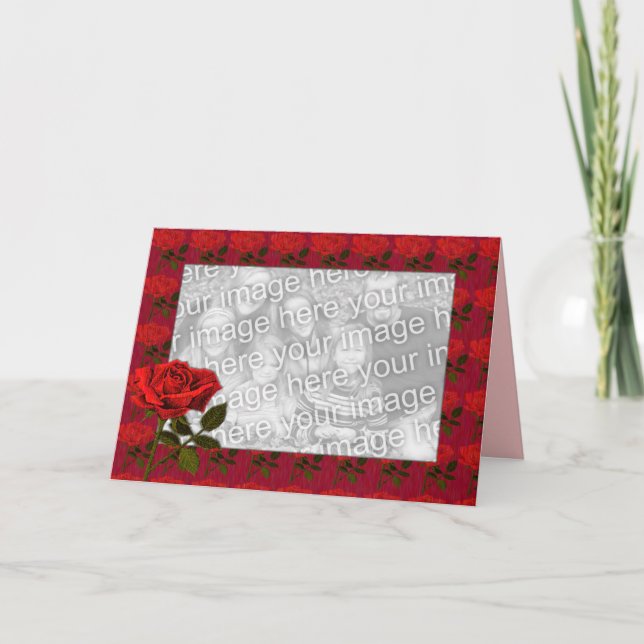 Card Template - RED ROSES (Front)