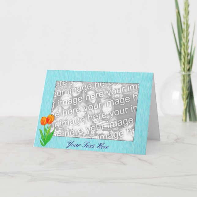 Card Template - Spring Tulips (Front)