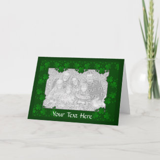 Card Template - St. Patrick's Day Four Leaf Clover