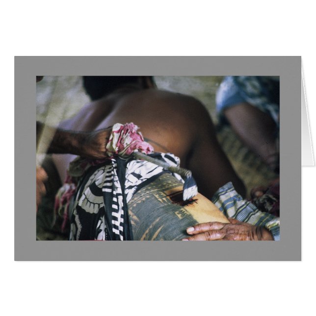 Card, Traditional Samoan Tattooing (Front Horizontal)