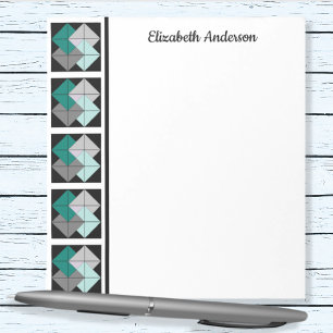 Card Trick Quilt Block Border Note Pad