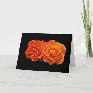 Card, Two Perfect Apricot Roses" Card