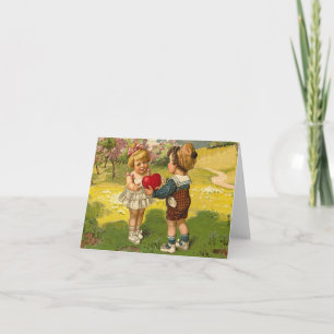 Card - Valentine's Love Little Boy Girl Heart