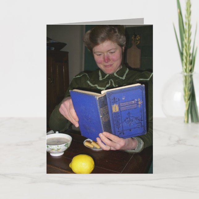 Card —Victorian book quote inside (Front)