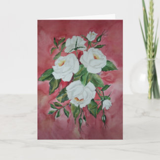 Card White roses