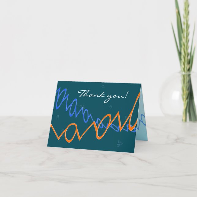 Card with custom text - PEG, dark teal (Front)