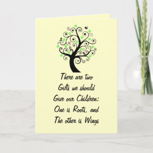 Card with Educational Quote